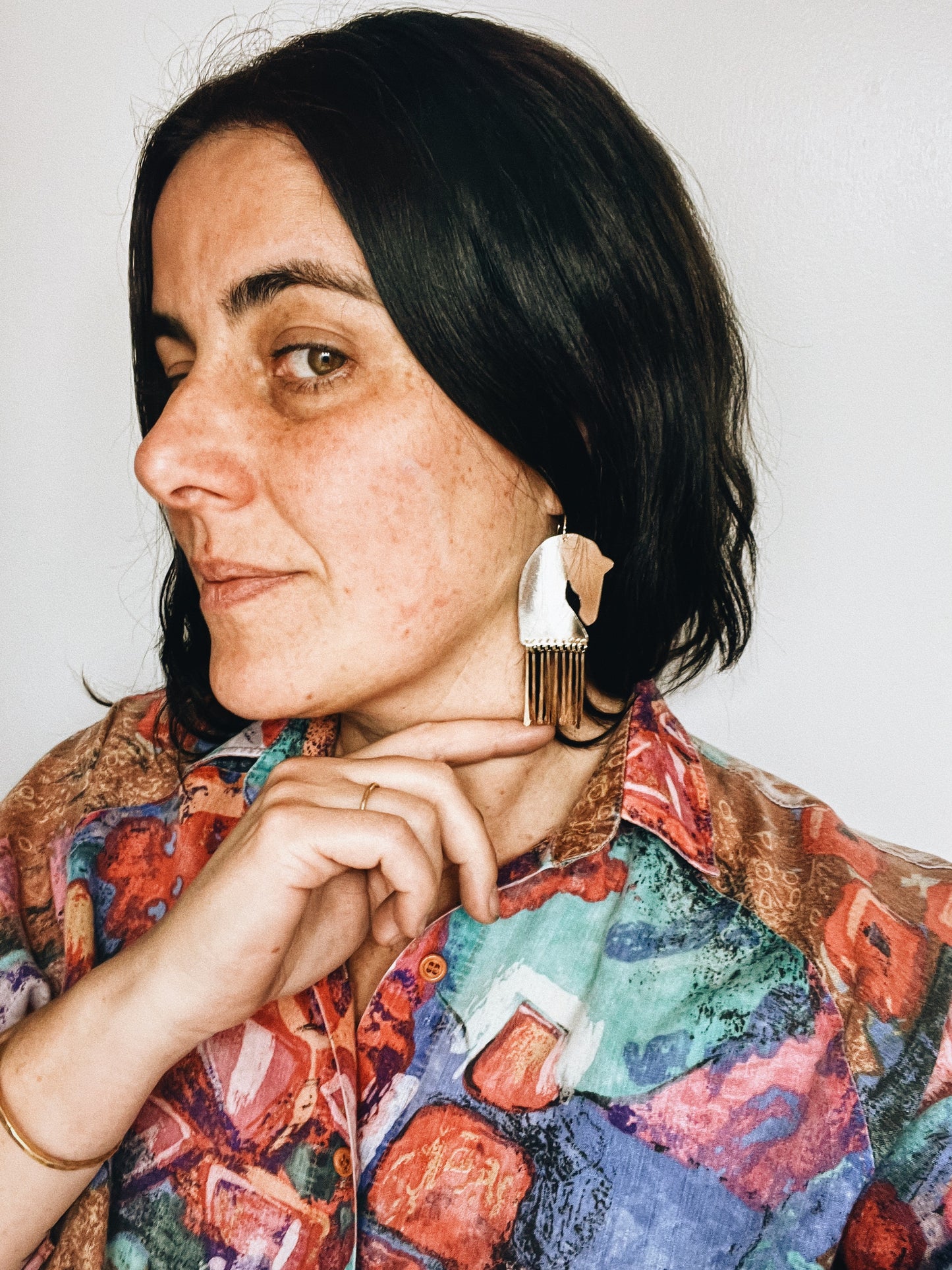 Silver Stallion earrings