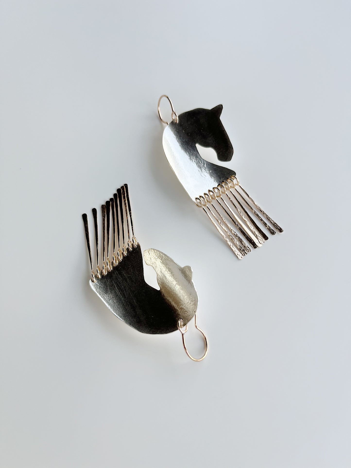 Silver Stallion earrings