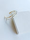 Thin Textured Square Bar Cuff