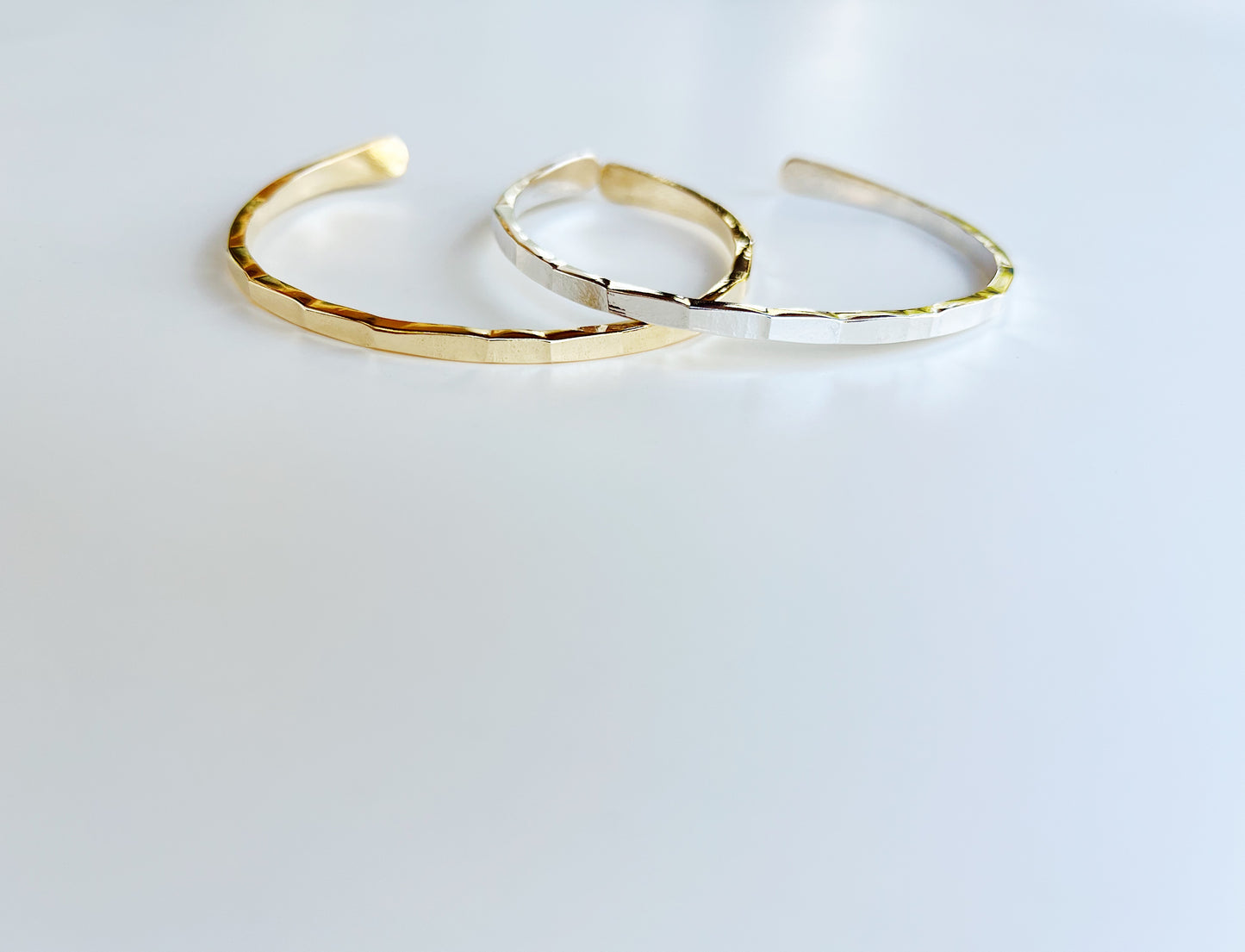 Thin Textured Square Bar Cuff