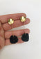 Free Form Black Tourmaline drop earrings