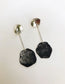 Free Form Black Tourmaline drop earrings