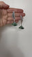 Organic triangle Burma Jade post earrings